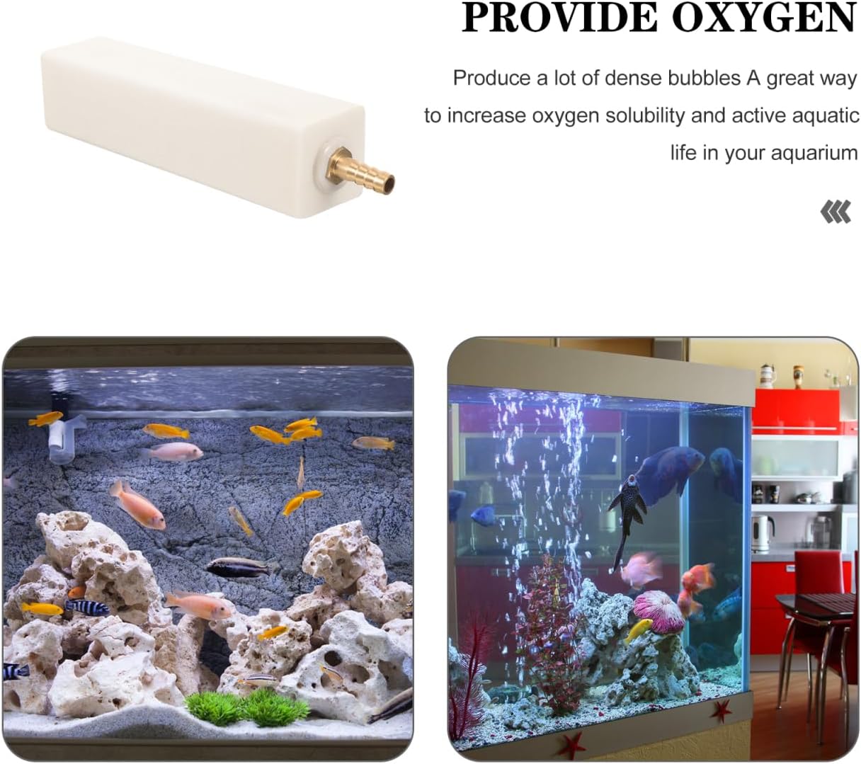 balacoo Aquarium Air Stone 5.90 Inch White Corundum Bubble Stone Oxygenated Bubble for Fish Tank Air Pump Accessories Enhance Aquarium Bubbles