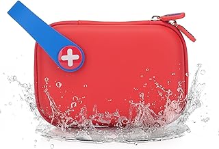 Mini First Aid Kit, 113 Pc. Water-Resistant Hard Toddler Kids Small Cute Case for Car, Home - TSA-Approved Travel Size