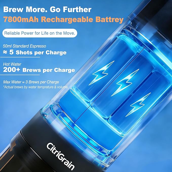 Cafetera Portátil Automática con Autocalentamiento y Carga USB-C, Compatible con Café Molido y Cápsulas miniatura 5