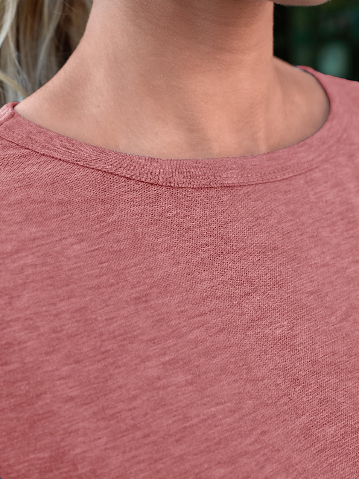 AirMood Maglietta estiva da donna, casual, con scollo rotondo