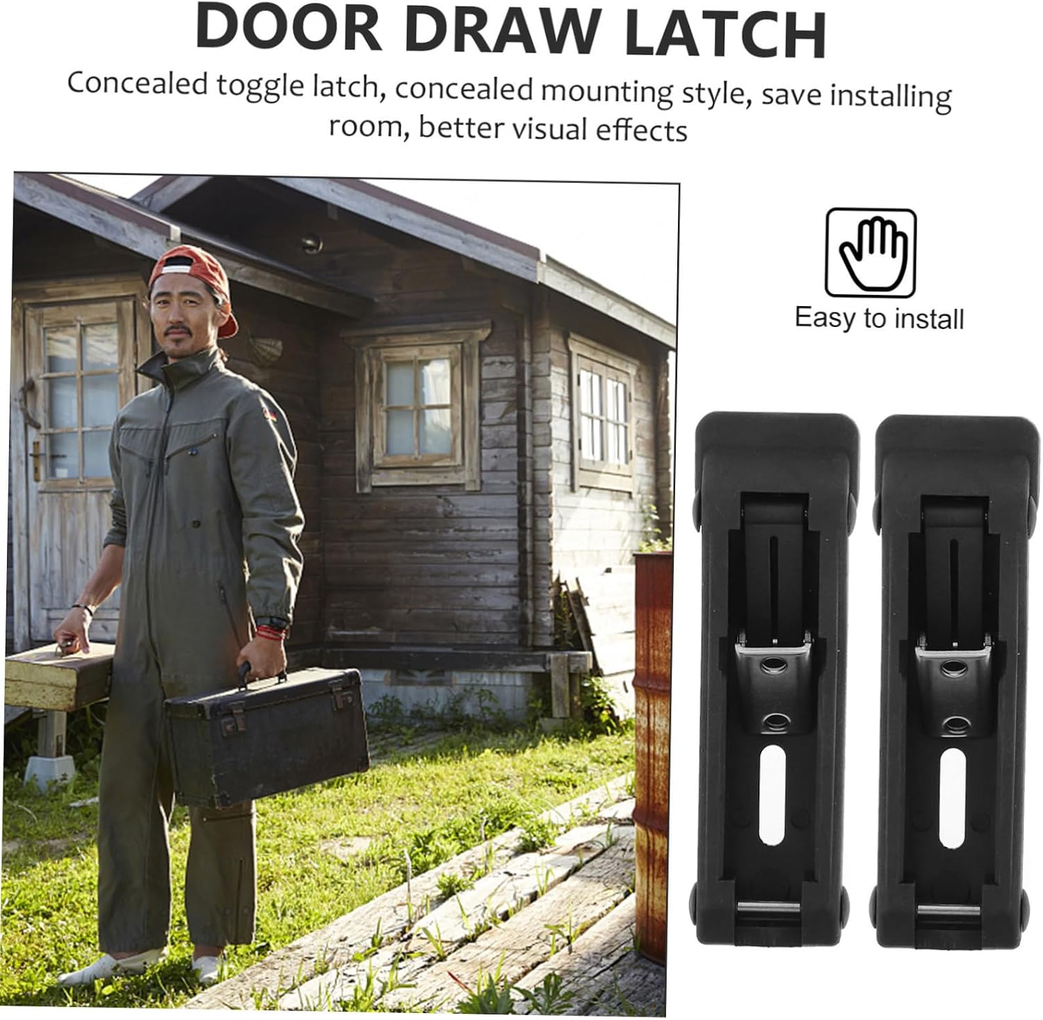 Gadpiparty 2pcs Rubber Draw Latches Hasp Replacement for Cabinet Toolbox and Cooler Flexible and Locking Mechanism for Outdoor Use