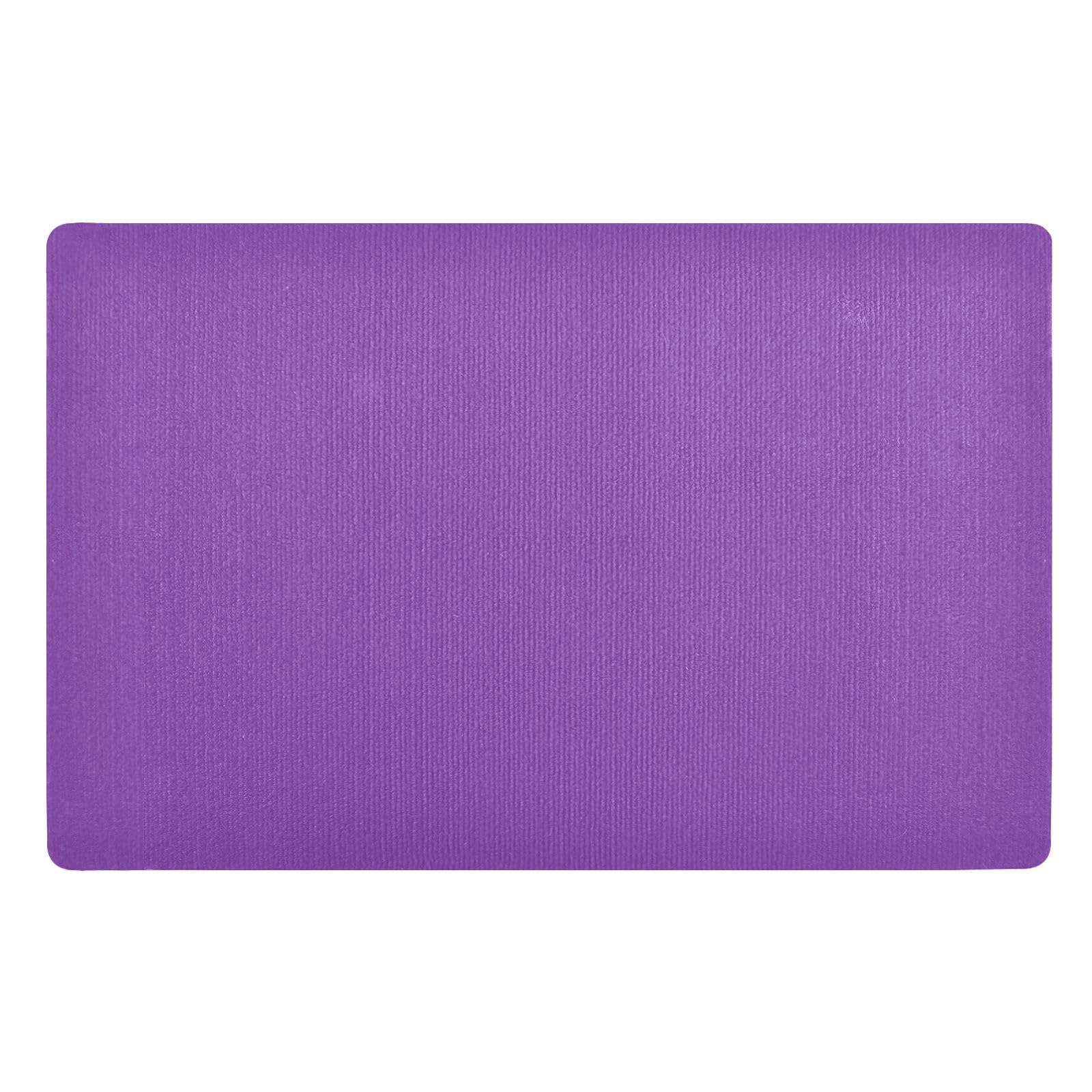 CHIFIGNO Purple Front Door Mat Outdoor Entrance Low Profile Welcome Doormat Non Slip Laundry Room Mat for Home Office Kitchen Farmhouse Decor, 32" x 20"