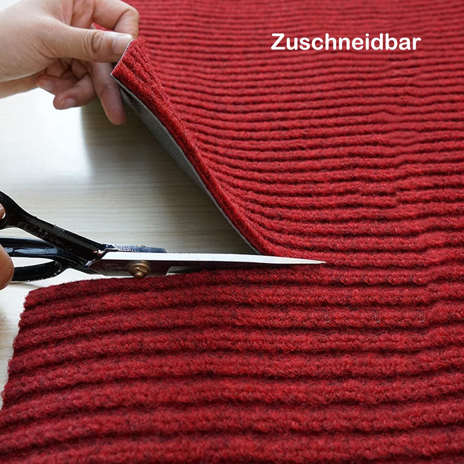Paillasson antidérapant - 90 cm x 300 cm - Épaisseur : 7 mm - Pour extérieur et intérieur - Tapis de sol professionnel antidérapant - Tapis de porte - Tapis de cuisine