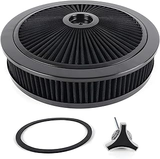 14" X 3" Round Air Cleaner Filter Assembly Kit for Ford/GMC/Chevy SBC BBC