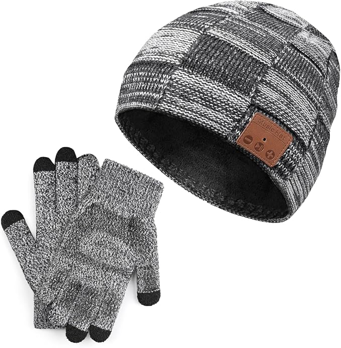 QKTYB Cappello Bluetooth Uomo, Bluetooth Beanie Hat con Guanti Touchscreen,  Berretto Bluetooth 5.0 Musica Cappello, Uomo Donna Cappello Unisex Lavorato  a Maglia Lavabile per All'aperto : Amazon.it: Abbigliamento