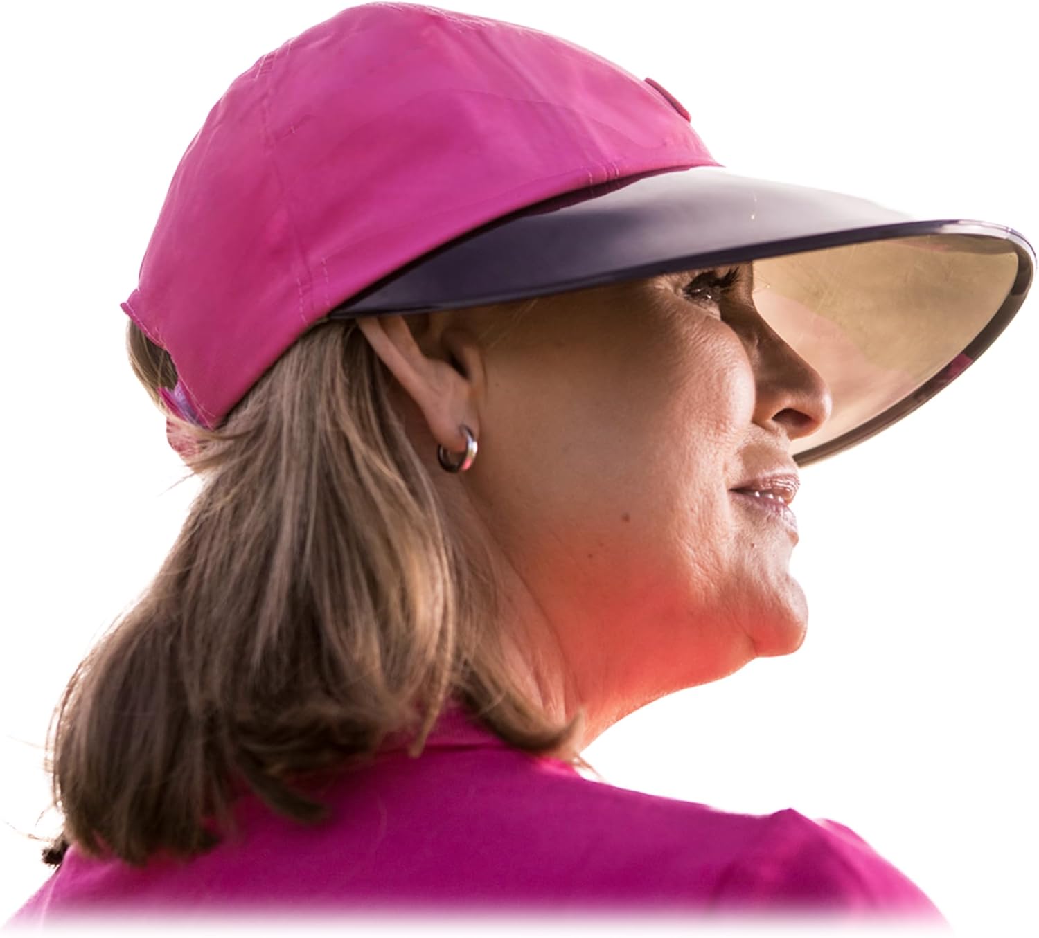 VISTO Transparent Wide Brim Sun Hat for Women - Obstruction Free Visibility, No Glare & Complete UV Sun Protection