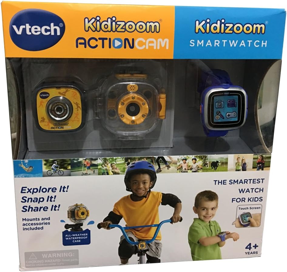 Vtech Kidizoom Smartwatch plus Action Cam Bundle for Boys