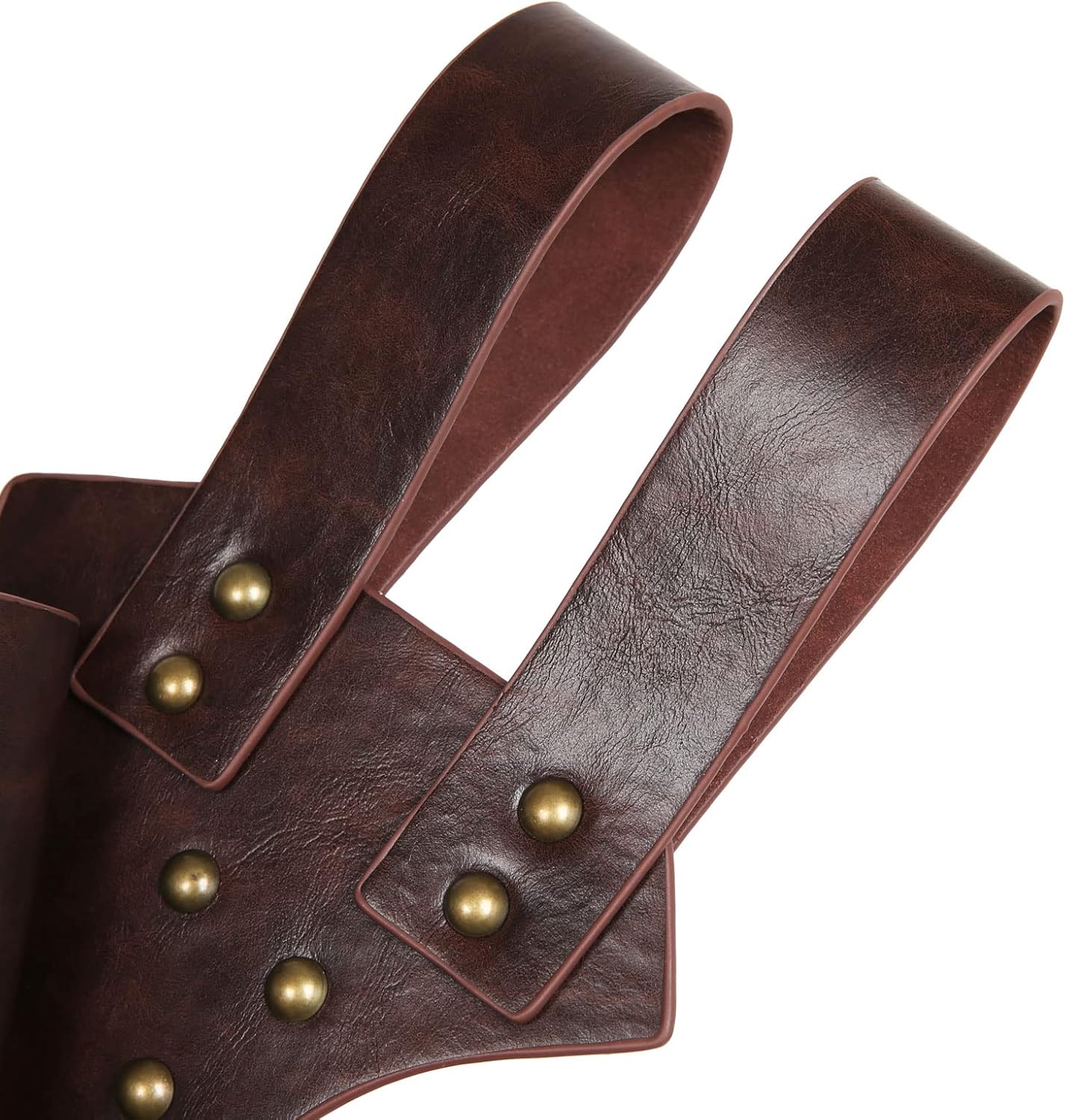 HZMAN Leather Sword Frog LARP Medieval Sword Belt Costume Accessory Rapier Knight Sword Holster（Longsword not Included）