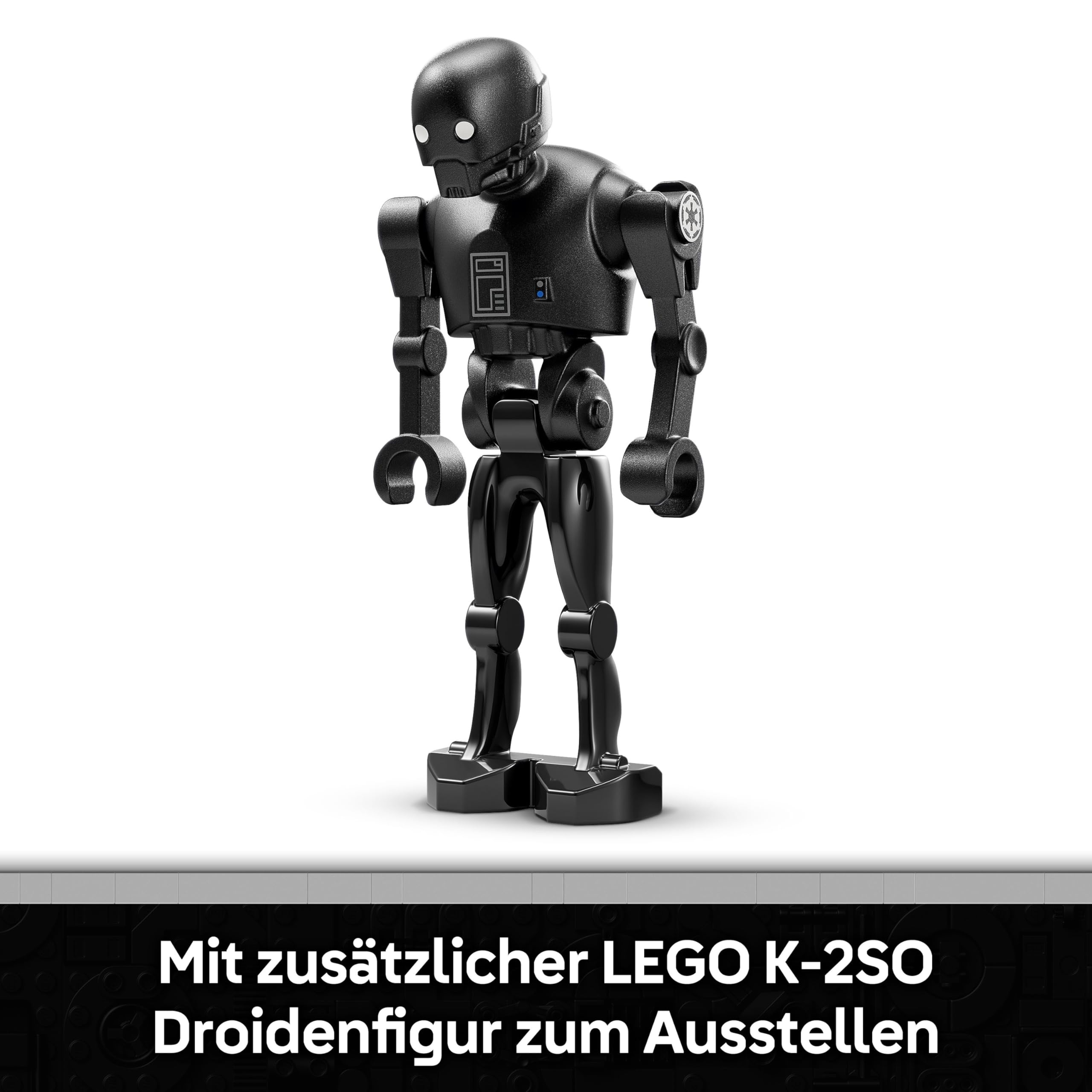 LEGO Star Wars 75434 Sicherheitsdroide K-2SO Spielzeug - Figur zum Bauen & Ausstellen, Sammler-Modell mit Infotafel – Geschenk für Jungen, Mädchen ab 10 Jahre und Erwachsene Andor-Fans