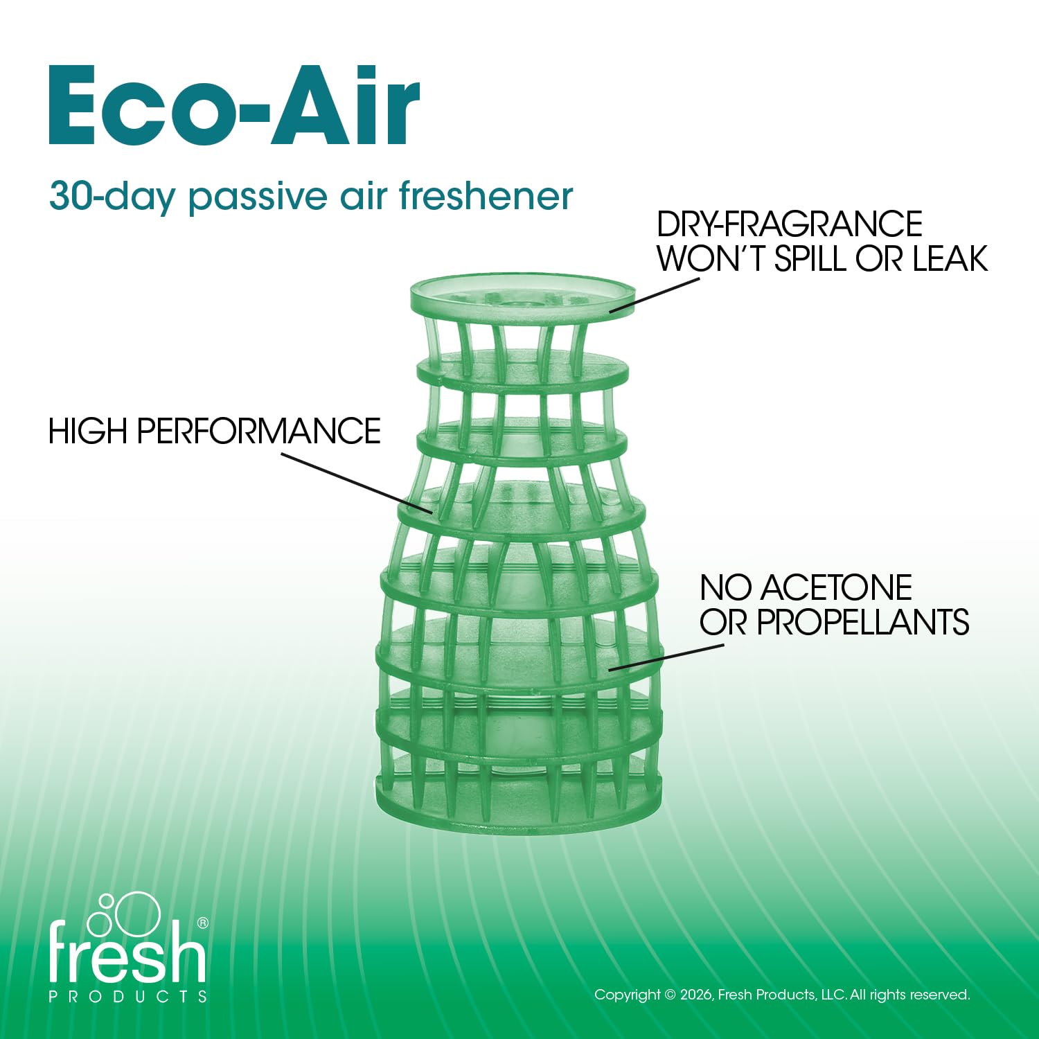 Fresh Products EA-F-006I036M-02 Eco odświeżacz powietrza, melon ogórkowy, 6 sztuk