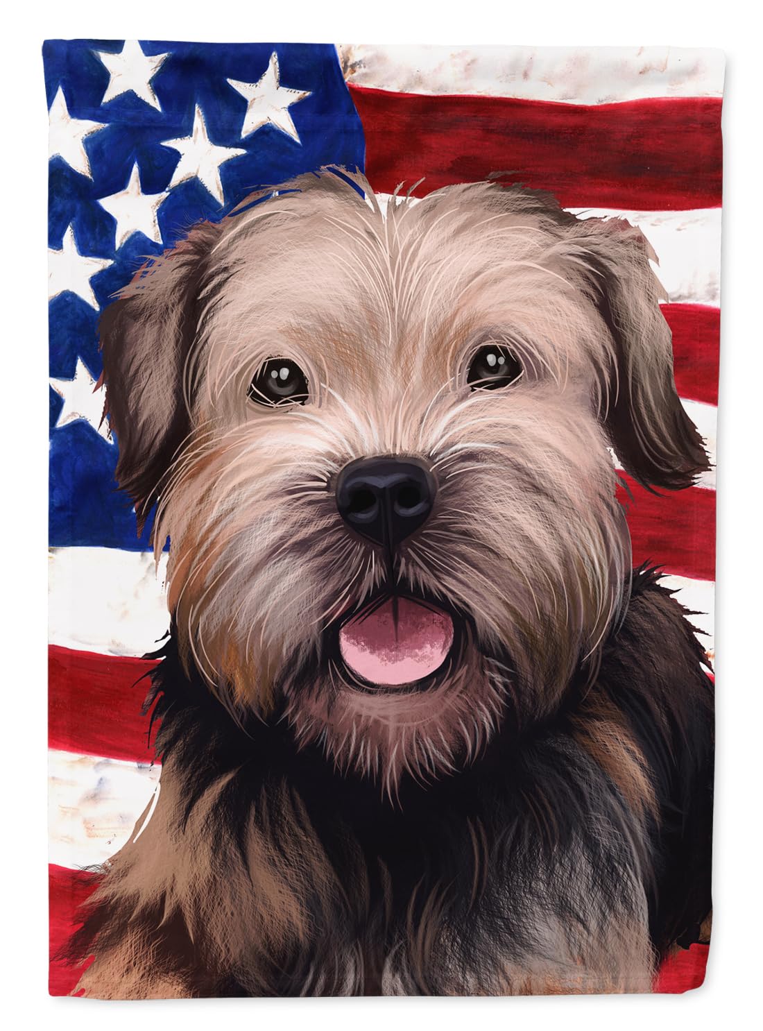 Drapeau Border Terrier drapeau de jardin motif américain coloré format S