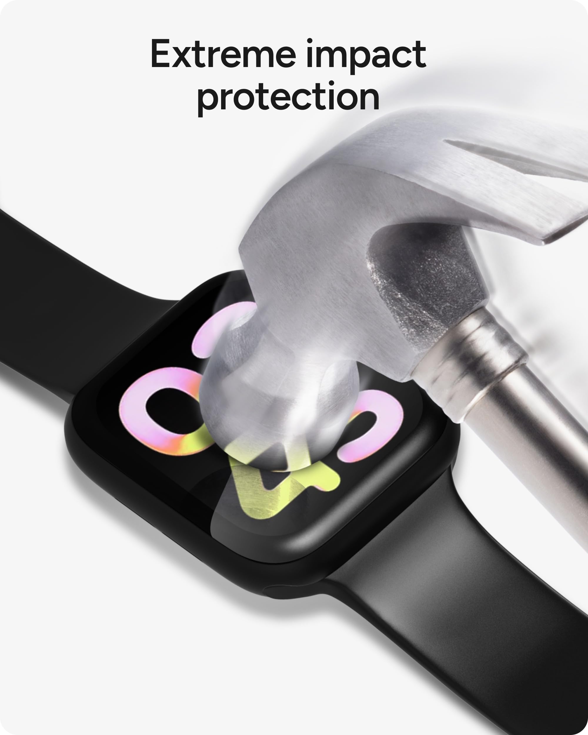 ZAGG Invisbleshield Glass Fusion+ - Protector de pantalla de cristal híbrido diseñado para Apple Watch Series 6, SE (2020), Series 5 y Series 4 (44 mm)