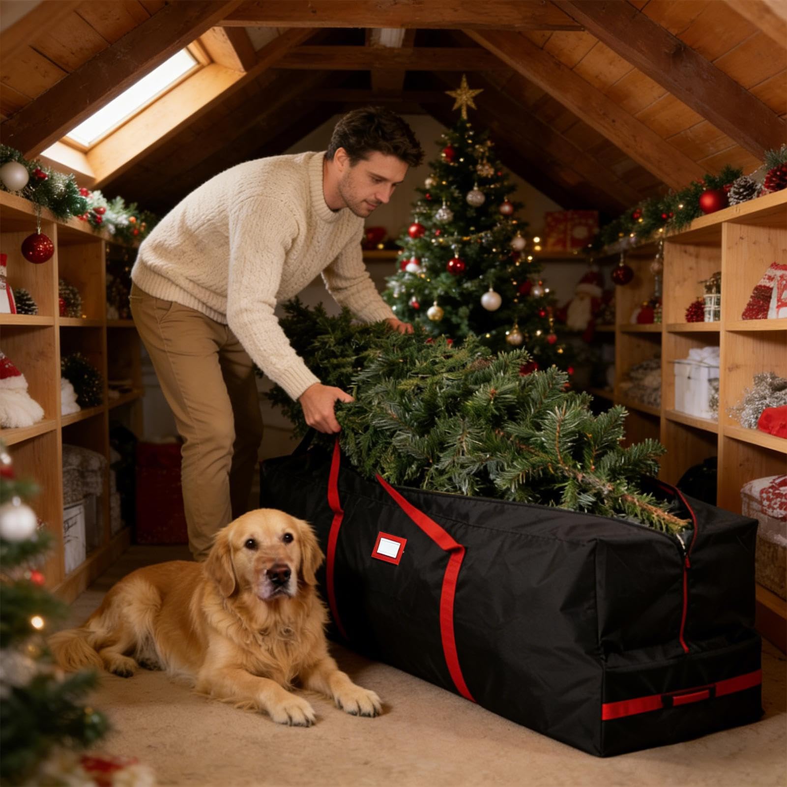 Contenitore Per Il Deposito 'Albero Organizzatore Resistente Con Ruote E | Sacca Impermeabile Per Albero Di Natale Per Imballaggio, Trasloco, Abbigliamento, Casa, Soffitta, Garage E Vacan