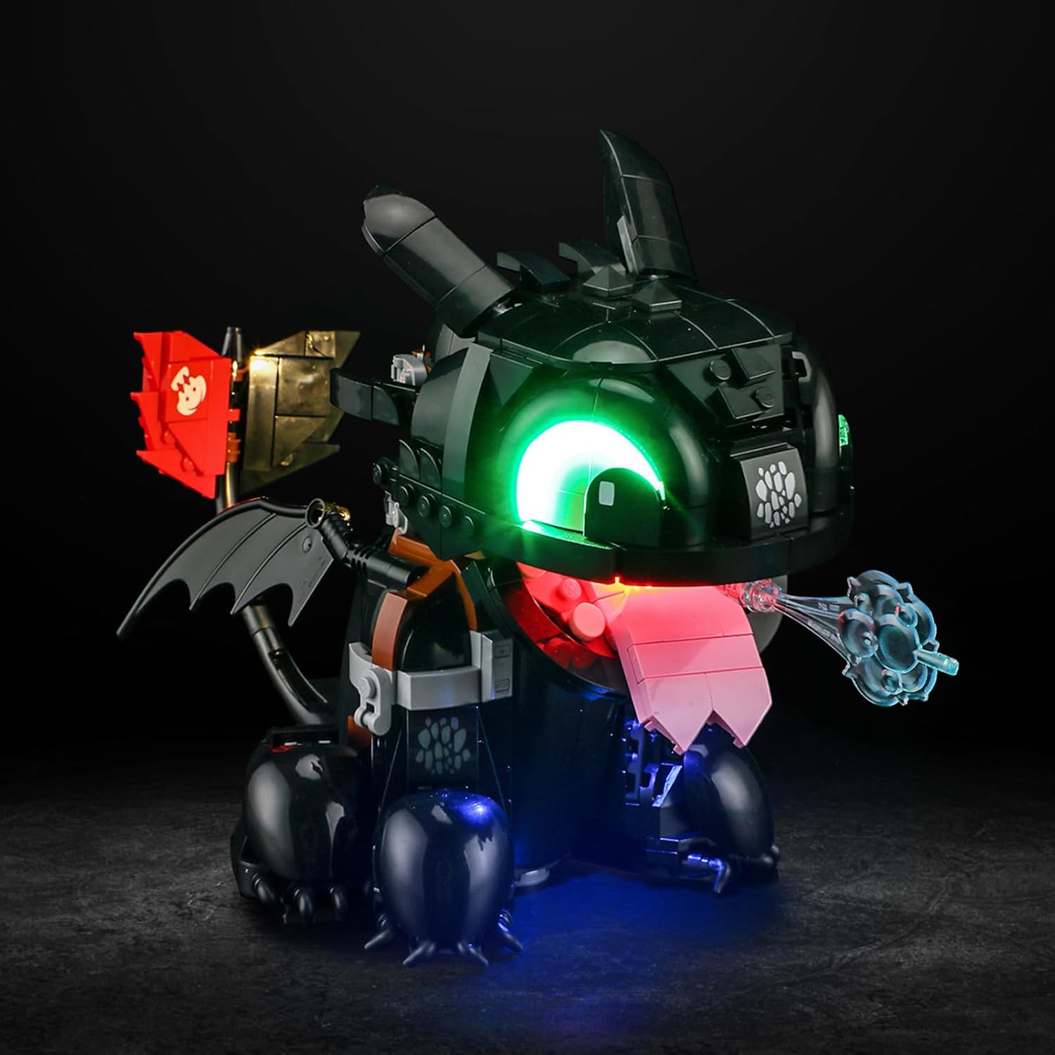 Vaodest Light for Lego 10375 How to Train Your Dragon: Toothless Set,Design and Configuration Compatible with Model 10375(Light Only, Not Building Block Kit)