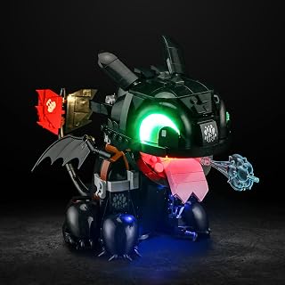 Vaodest Light for Lego 10375 How to Train Your Dragon: Toothless Set,Design and Configuration Compatible with Model 10375(Light Only, Not Building Block Kit)