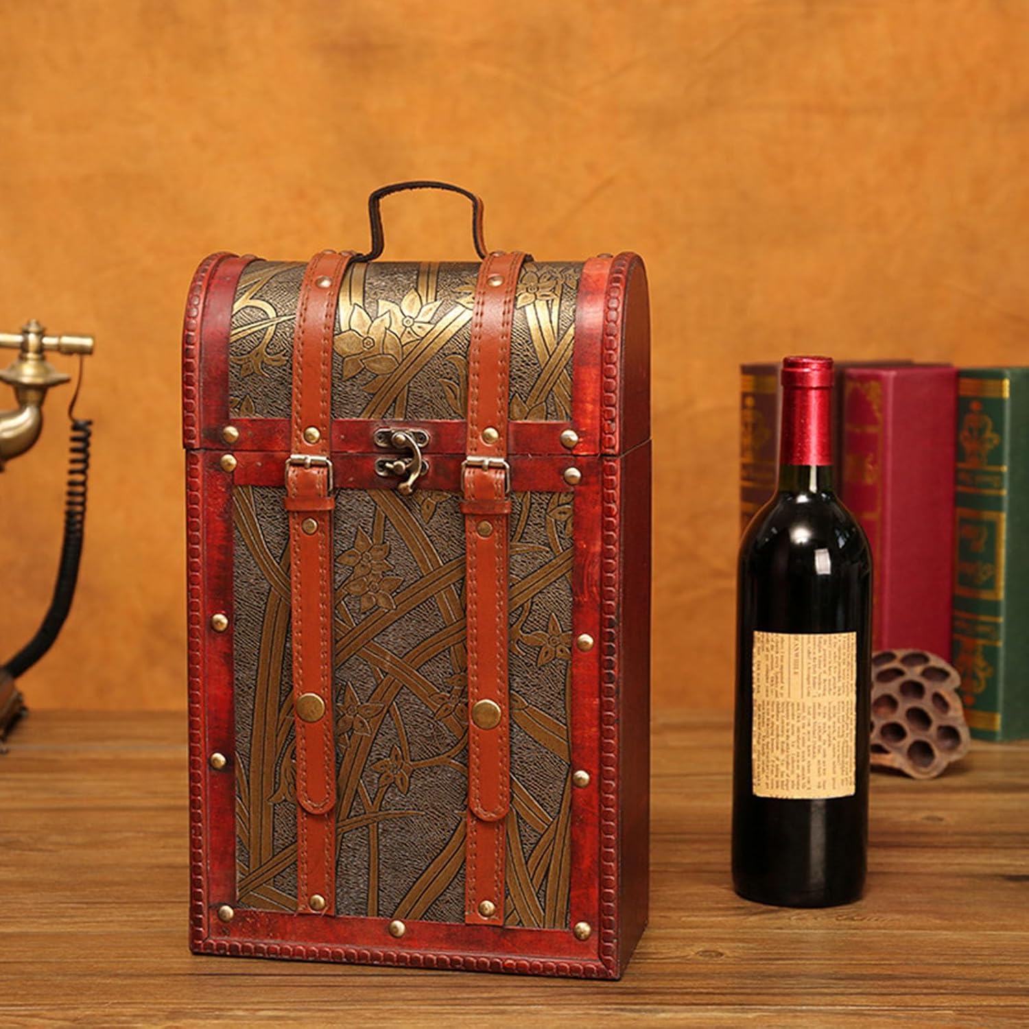 European Designs Sturdy Wood Wine Display Box With Soft Lining For Wine Enthusiasts And Collectors Storage