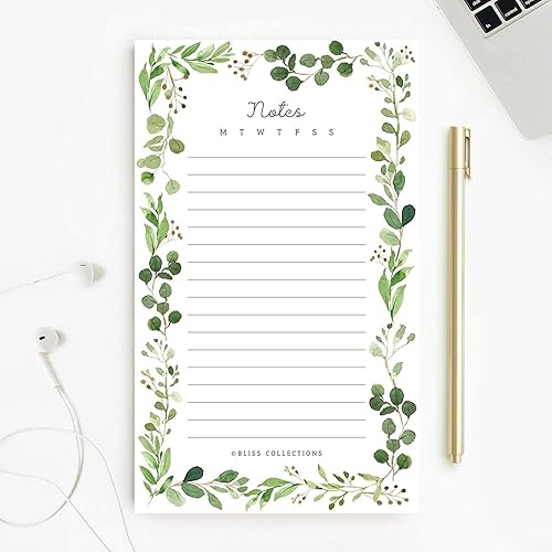 Miniatura 2 de Bliss Collections Bloc de tareas pendientes, jardín de sombra, semanal y diario magnético para organizar y rastrear listas, citas, ideas