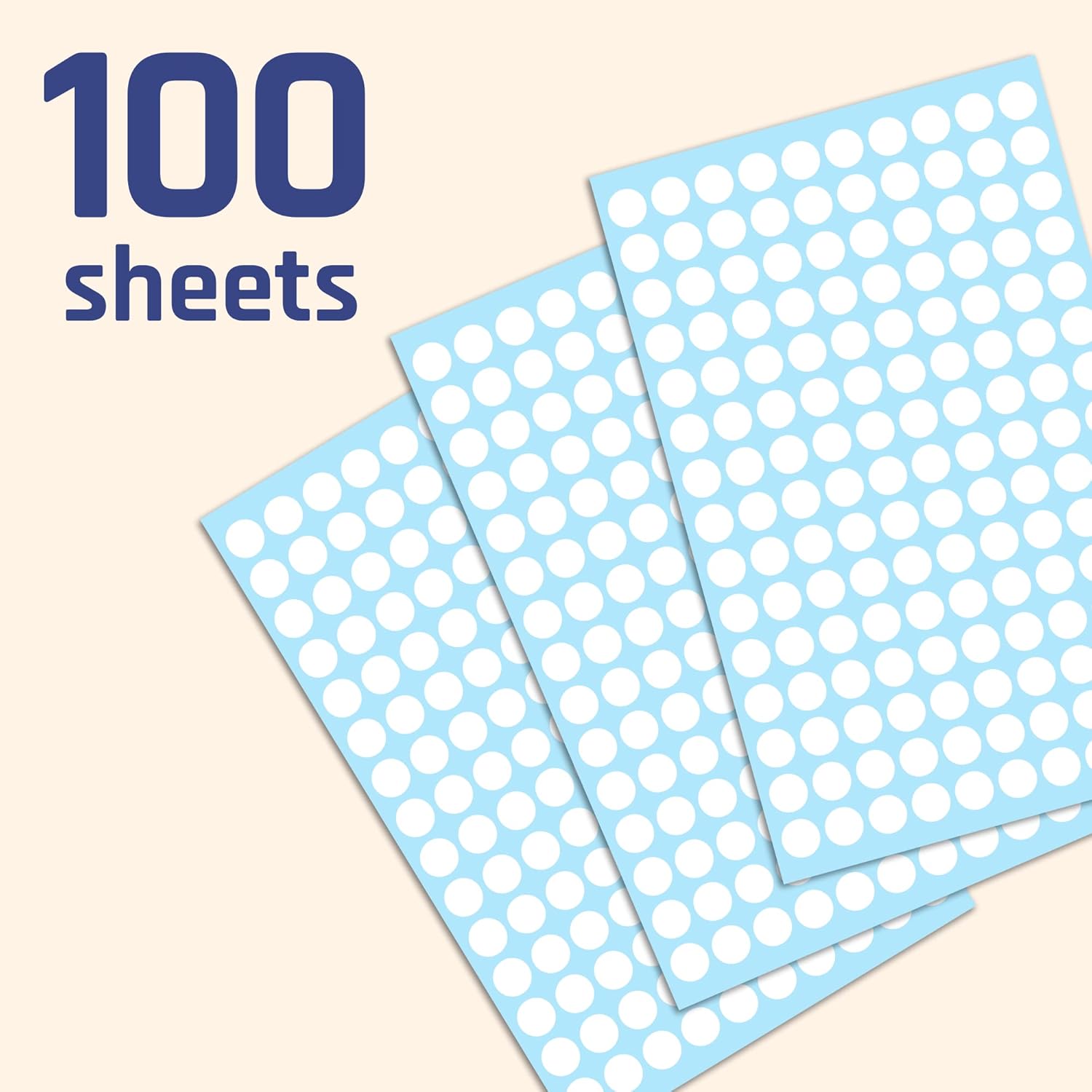 15,000 Pack - 0.375" Round Dot Stickers Labels - White