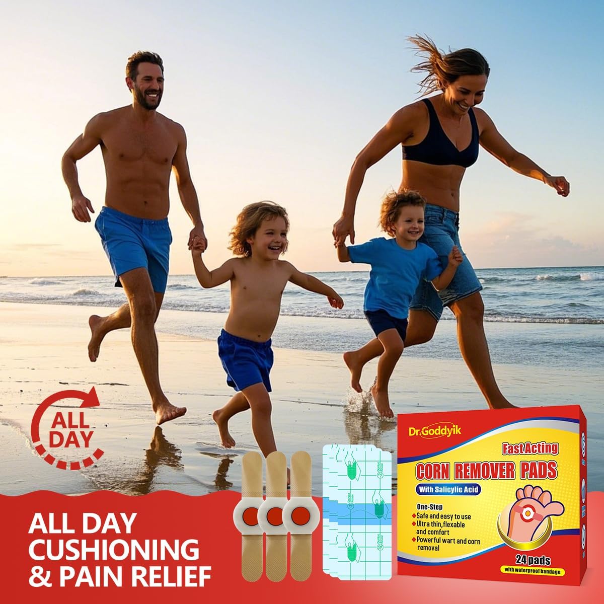 Corn Remover Pads for Toes Feet,Callus Corn Pads Treatment for Toe Foot Extra Strength with 40% Salicylic