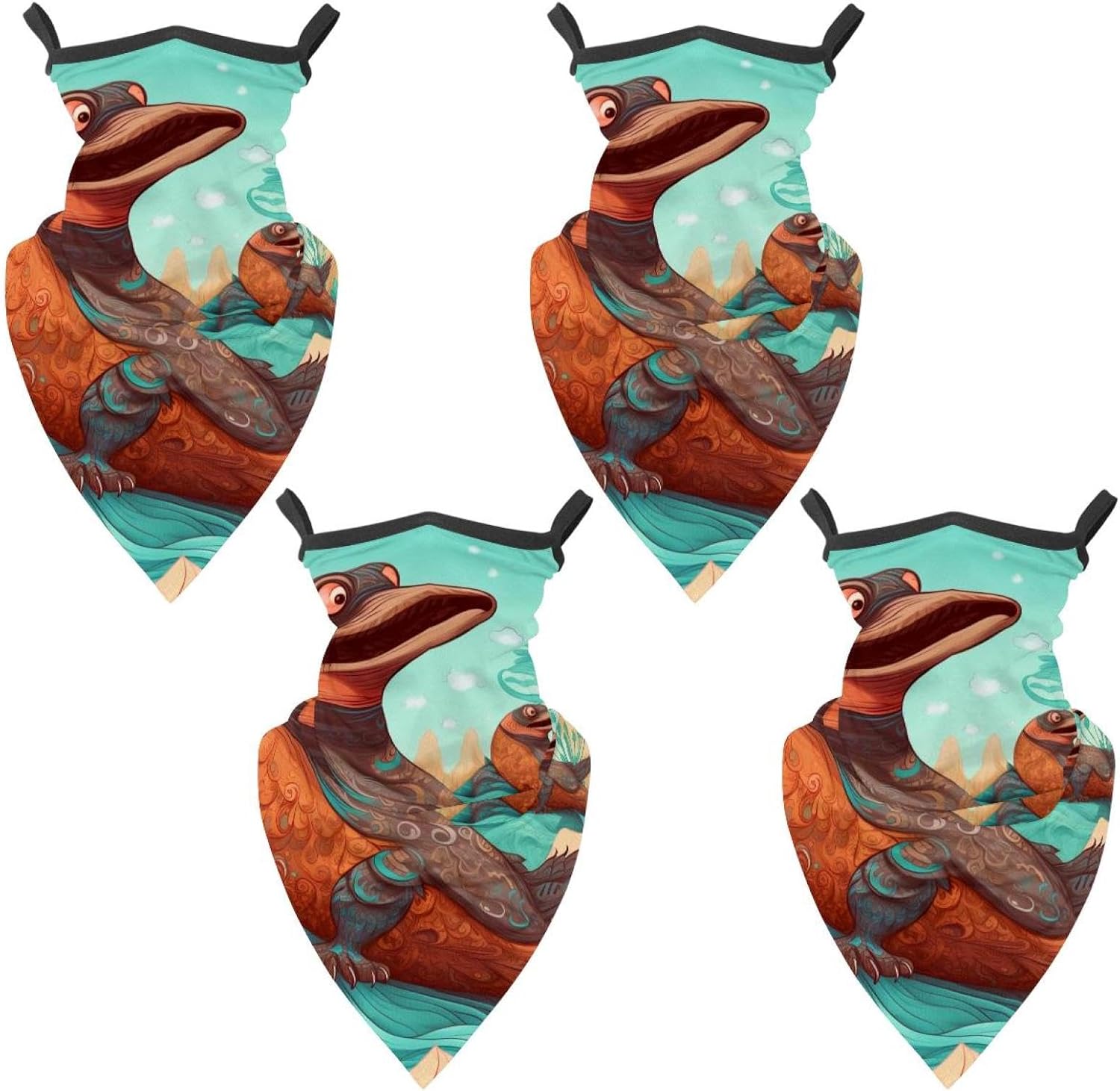 4 Pieces Platypus Duckbill UV Protector Scarf, Summer Cooling Neck Gaiter for Men/Women