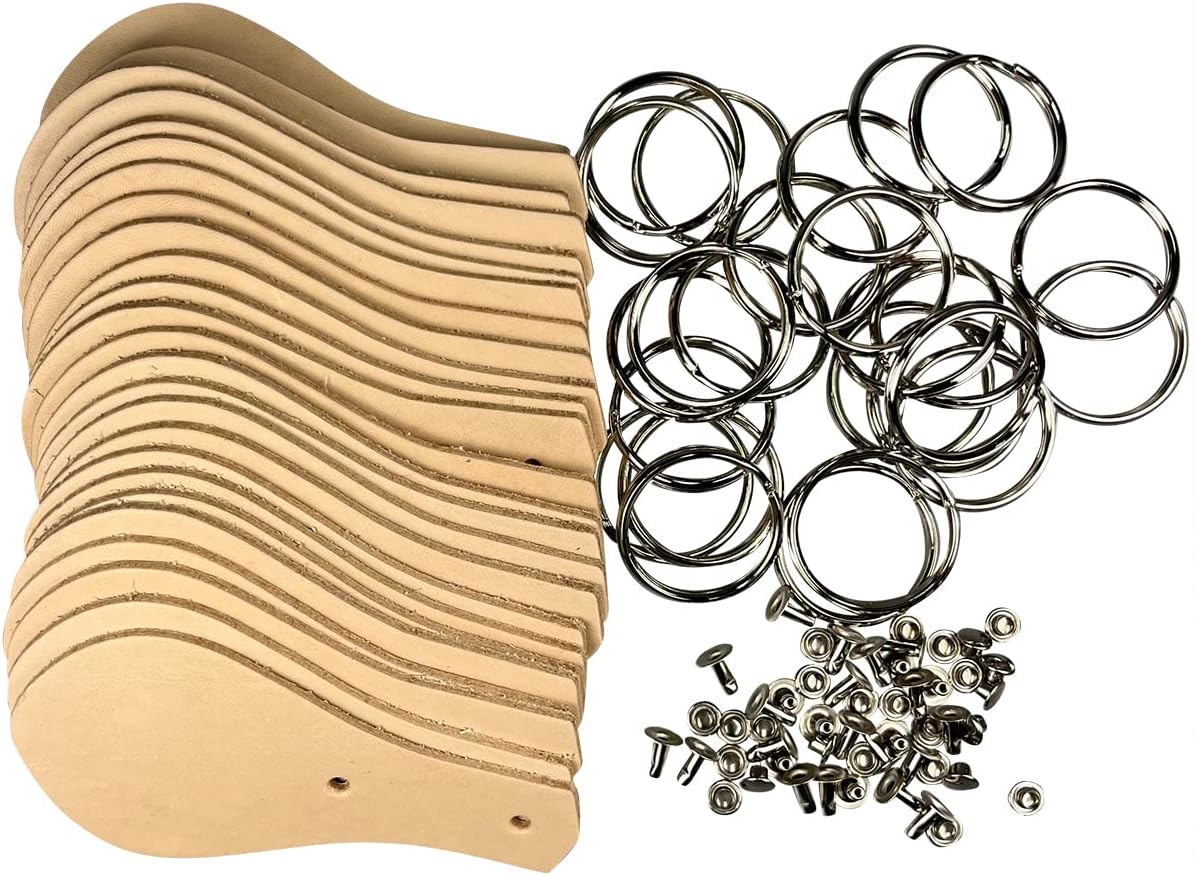 Zelikovitz Leathers Key Fob Leathercraft Kit 1, 10 and 25-pack (25)