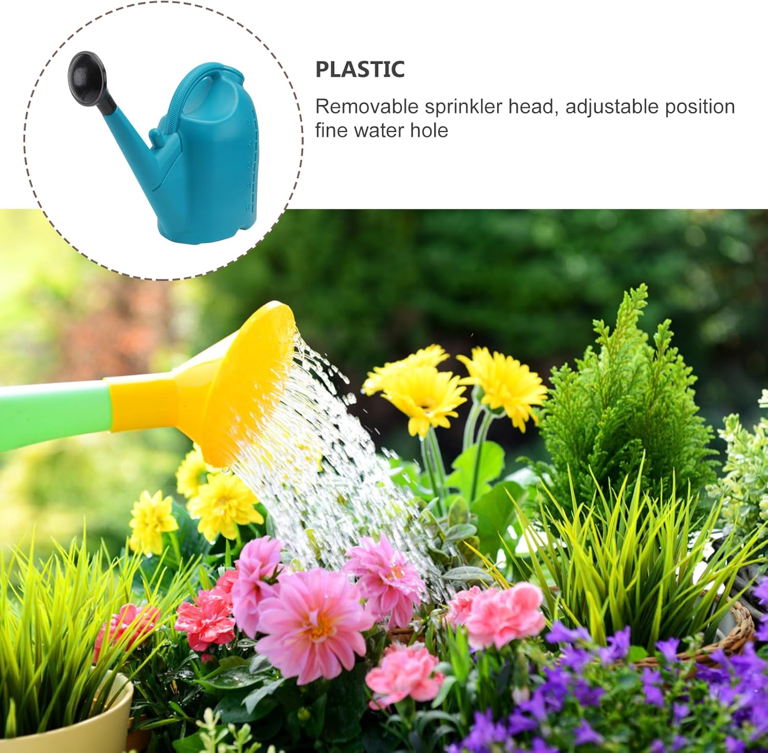 1pc 5l Watering Can Sprinkle Kettle Watering Pot Garden Sprayer Shower Can Gardening Tool Long Nozzle Sprayer Garden Watering Can Practical Plastic