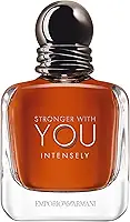 Armani Beauty, Stronger With You Intensely, Giorgio Armani Perfume Masculino EDP, Fragrância Fougère Amadeirada com Notas de Pimenta Rosa, Lavanda, Âmbar e Baunilha Defumada