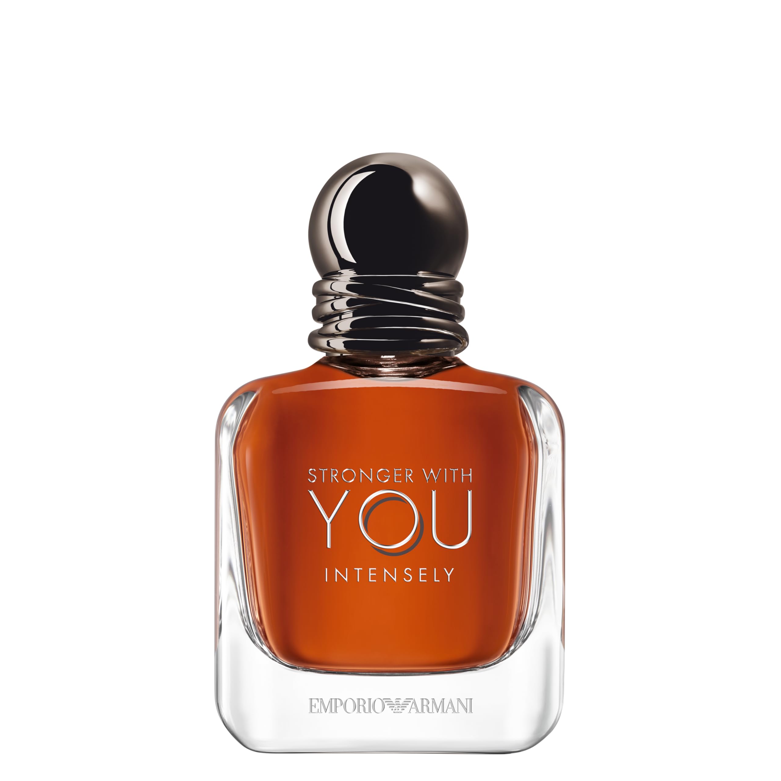Armani Beauty, Stronger With You Intensely, Giorgio Armani Perfume Masculino EDP, Fragrância Fougère Amadeirada com Notas de Pimenta Rosa, Lavanda, Âmbar e Baunilha Defumada