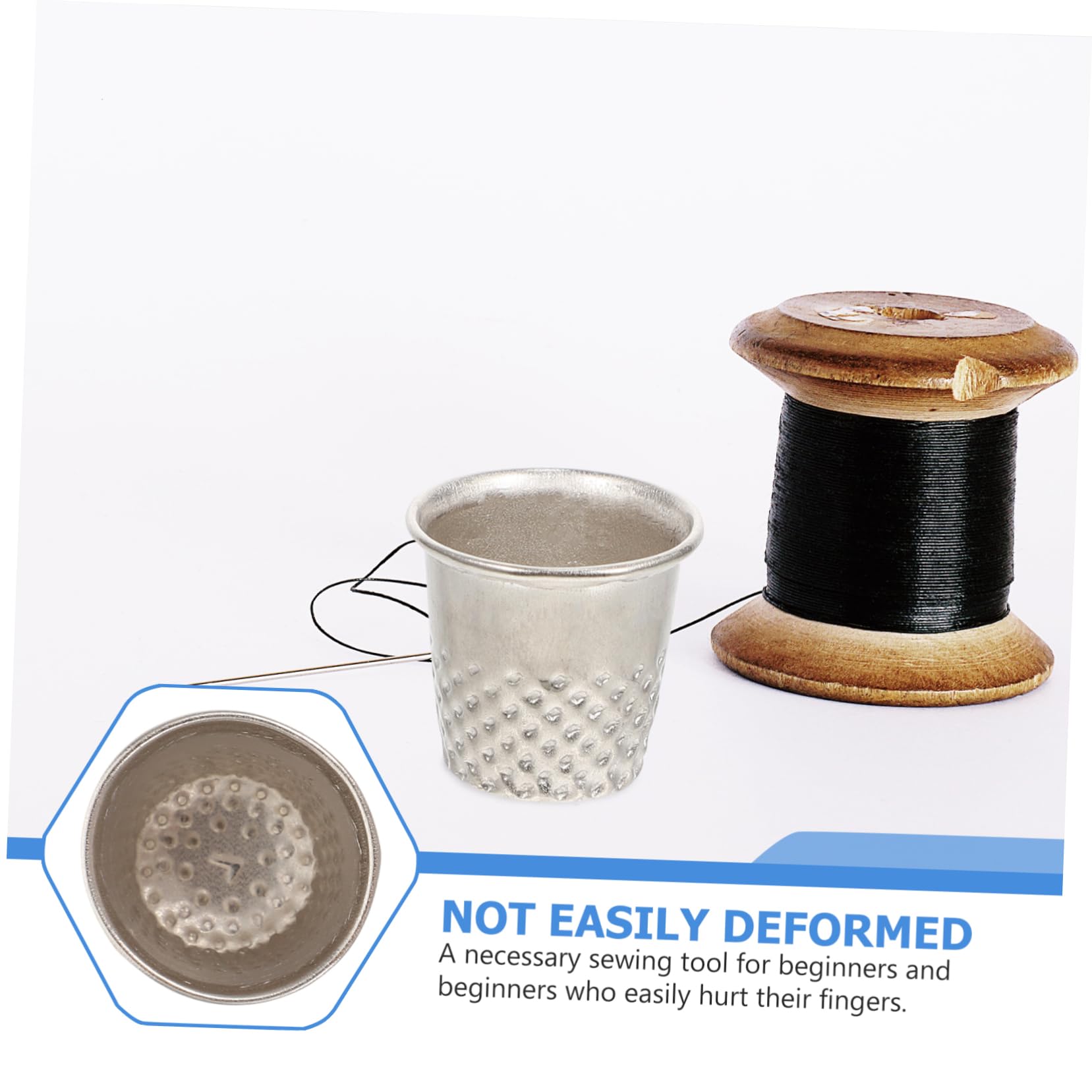 Uonlytech 30pcs Metal Finger Protector Thimble Sewing Grip for Embroidery Thumb Protector for Cutting Portable Thimble Set