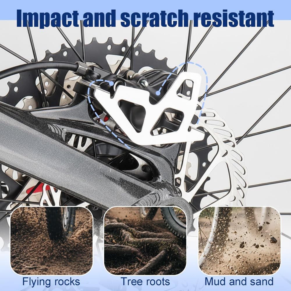 MTB Brake Caliper Protector, Aluminum Alloy Shield for Hydraulic Brakes, Impact & Scratch Resistant Guard for Mountain Bike, Fit Most Calipers
