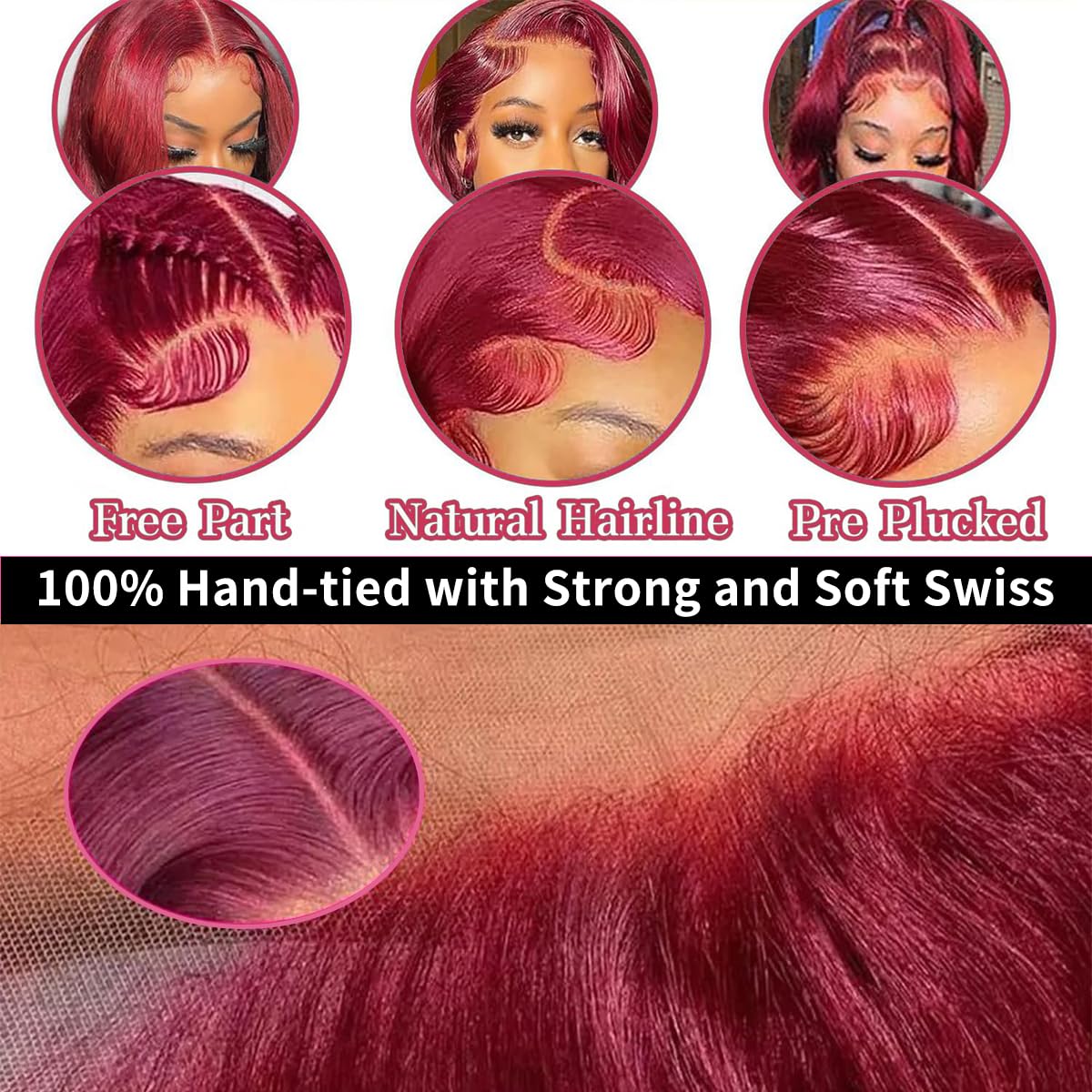28 Inch 99J Burgundy Lace Front Wigs Human Hair 13x6 HD Transparent Red Wine 200 Density Body Wave Glueless Human Wigs With Baby Hair for Women