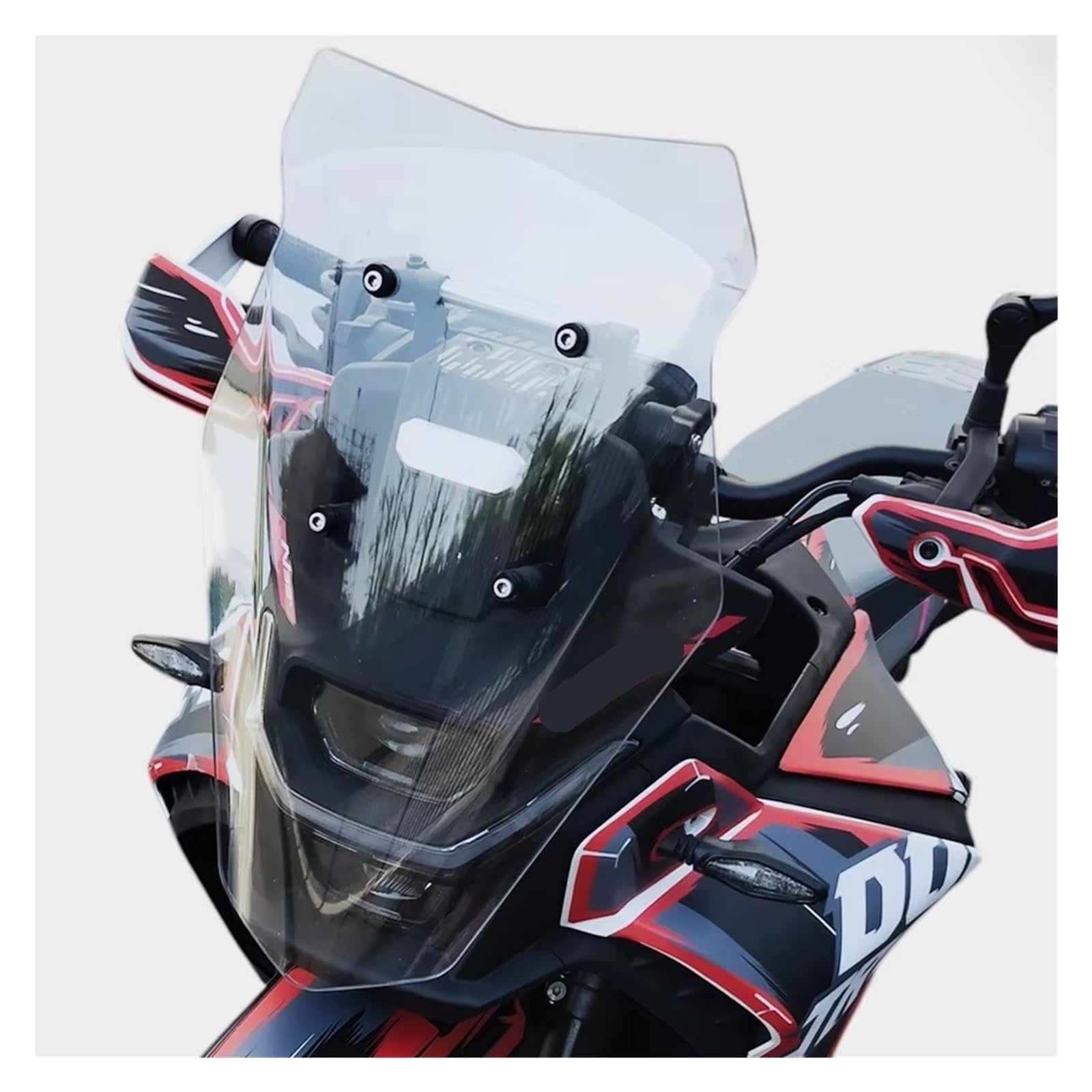 Parabrezza moto Parabrezza Deflettori Vento Schermo Moto Rally | Per CFMOTO 450MT IBEX450 Parabrezza Materiale PMMA Spessore 4MM(Transparent)