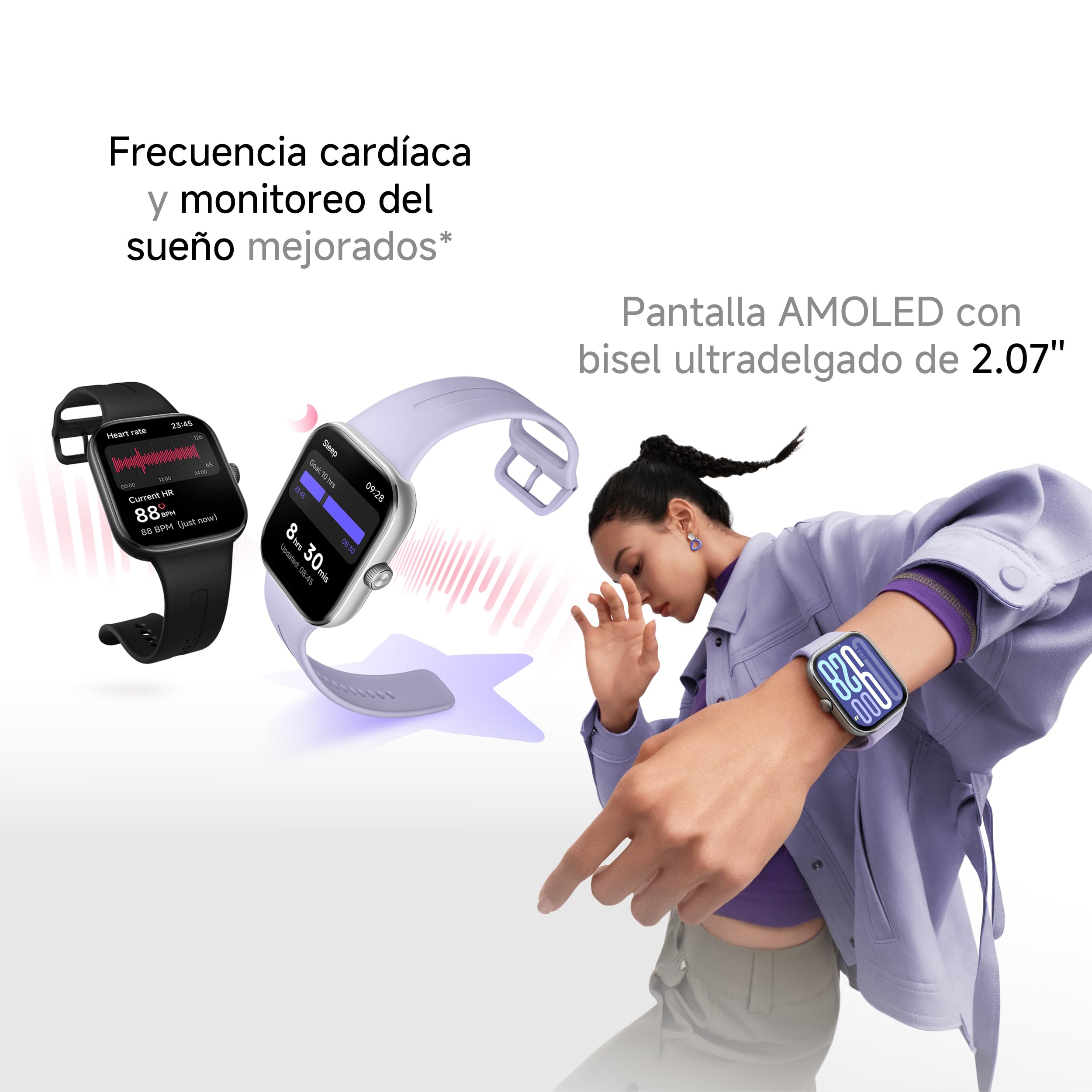 XIAOMI Redmi Watch 5 Smartwatch, 2.07" LCD Display, 24 Days of Bat Life, 150+ Sports Modes, 2 MIC 5ATM Waterproof, Bluetooth Calling Music Heart Rate, Fitness-Tracker (Obsidian Black)