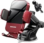 Mosurr Phone Holder Car Mount: Dual Installation (Suction & Vent Clip), 360° Rotation & Telescopic Arm for Stable GPS Navigation, Hands-Free Calls, Driving Safety, Gifts fits for All Phones 4.7-7 Inch