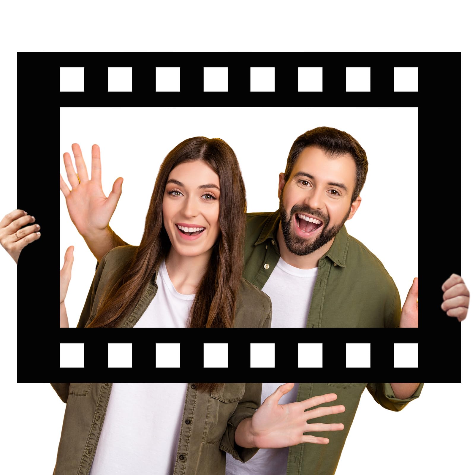 Beeveer Upgraded 32 x 24 Inch Large Photo Booth Props Picture Frame Vintage Photo Frame Friends Selfie Props for Wedding Mexico Birthday Bachelorette