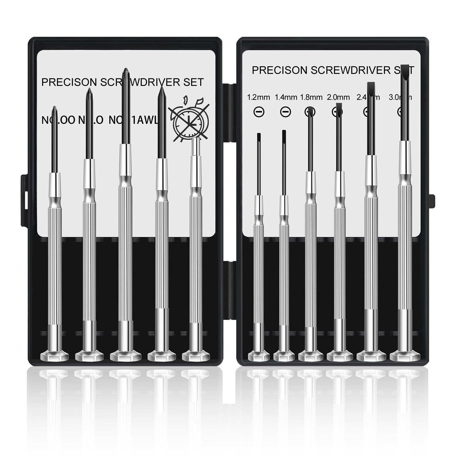 11 Pcs Small Precision Screwdriver Set Tiny Screwdriver Set Mini Screw Driver Kit with Slotted and Phillips Heads
