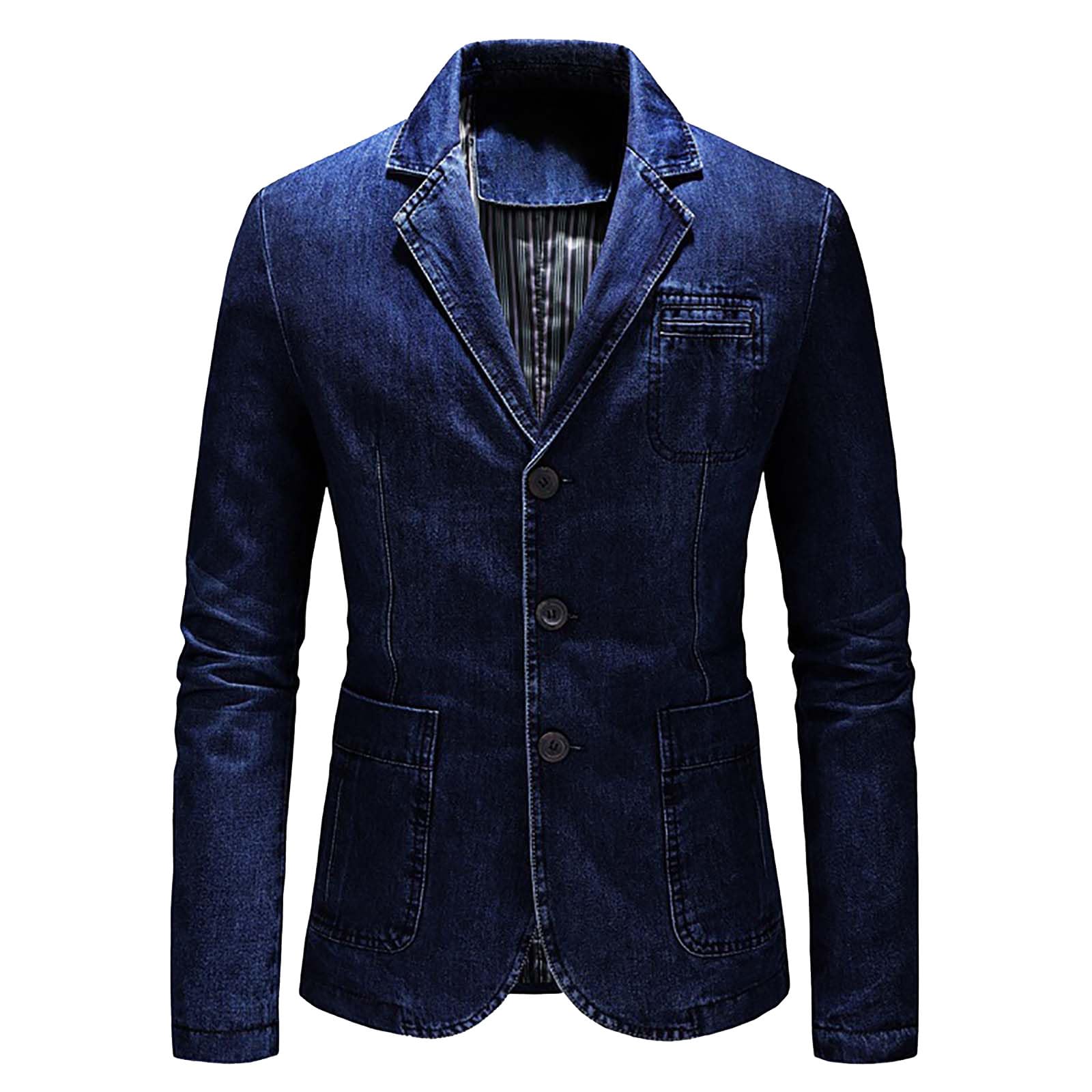 Giacca da uomo Primavera Estate Legere Giacca Uomo Mezza Stagione in Jeans Bombers Aviatore Cappotto Sahariano Giacche Escursionismo Giacca Jeans da Lavoro Casual Jacket Cowboy Cappotti Denim Bomber