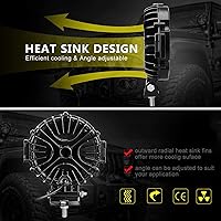 Vista 2 de Autosaver88 - Juego de 2 luces LED de 7 pulgadas para parachoques de todoterreno, camión, automóvil, ATV, SUV, Jeep, construcción, Negro