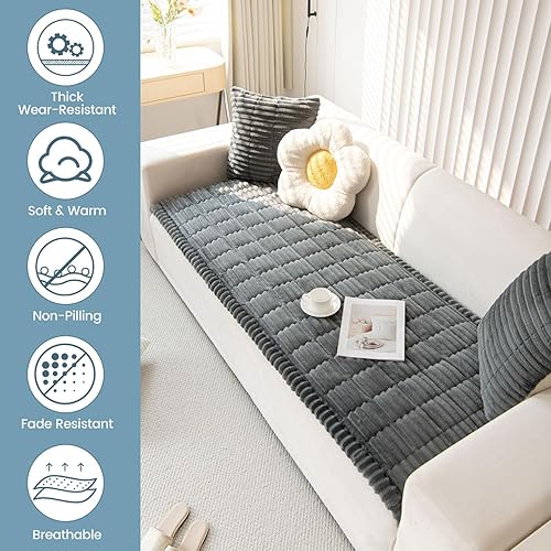 Miniatura 2 de OTOB Funda de sofá lavable para perros, divertida funda antideslizante para sofá para mascotas, protector de muebles suave y acogedor, apto para