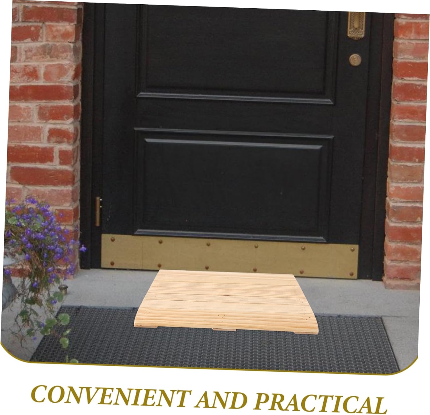 Ciieeo Wooden Wheelchair Entry Ramp Portable Slope for Easy Access for Doorways Home Steps and Bathroom Use