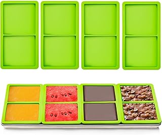 Large 2 cavity Silicone Tray Dividers for Harvest Right Freeze Dryer Large Trays, 4 pcs Green Silicone trays for Harvest right freeze dryer accessories