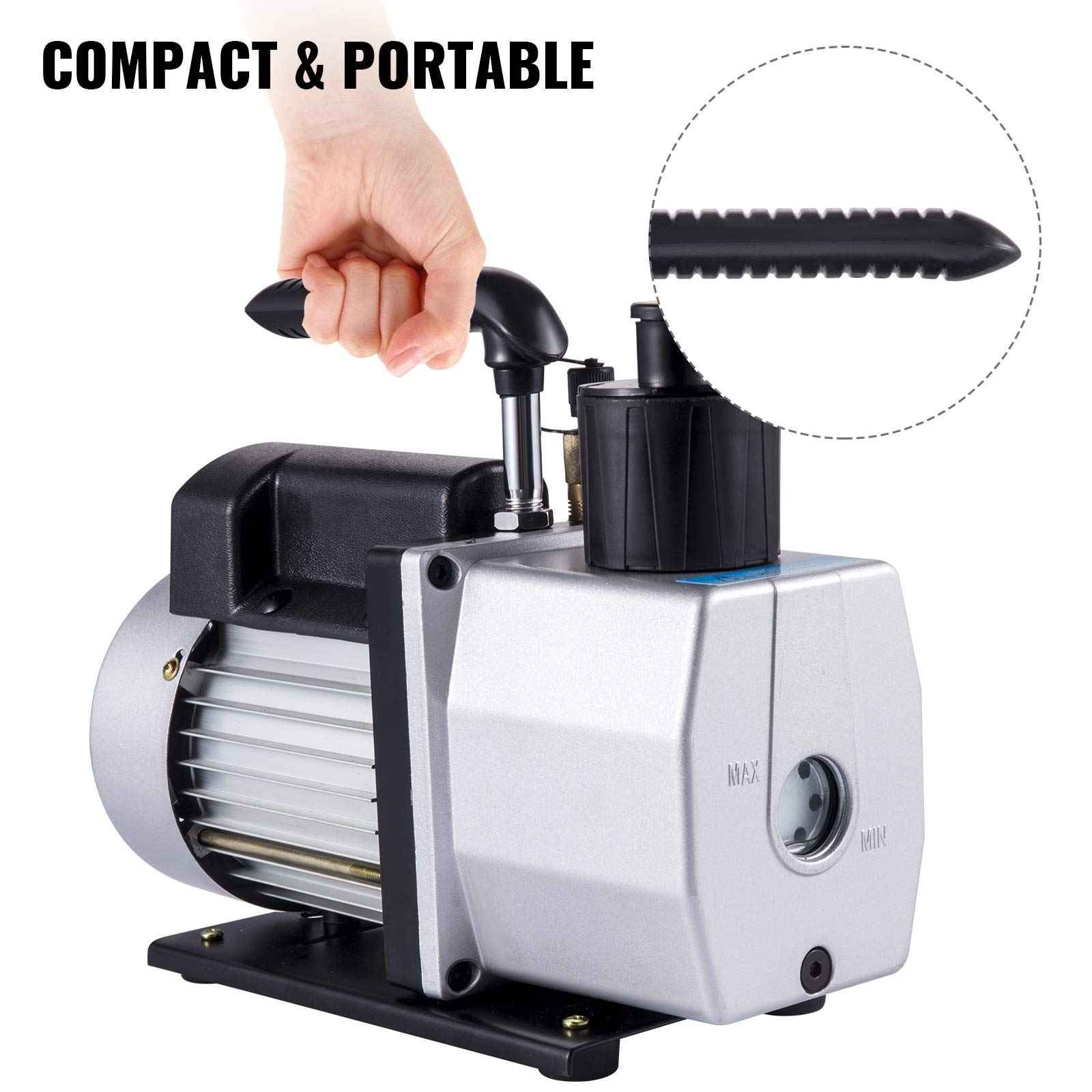 Buy VEVOR Vacuum Pump 5CFM 1/2 HP Two Stage Air Conditioning Vacuum