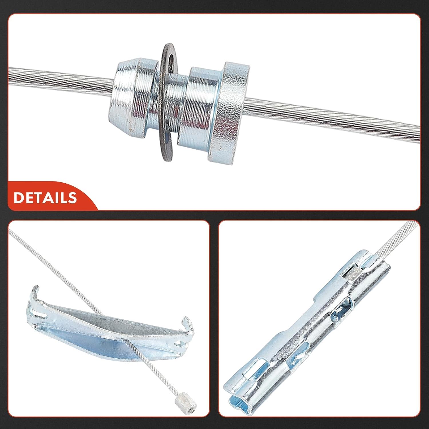 A-Premium Intermediate Side Parking Brake Cable Assembly Compatible with Ford Models: F-250 Super Duty 1999-2004, F-350 Super Duty 1999-2004 - Replace# F81Z2A793DA