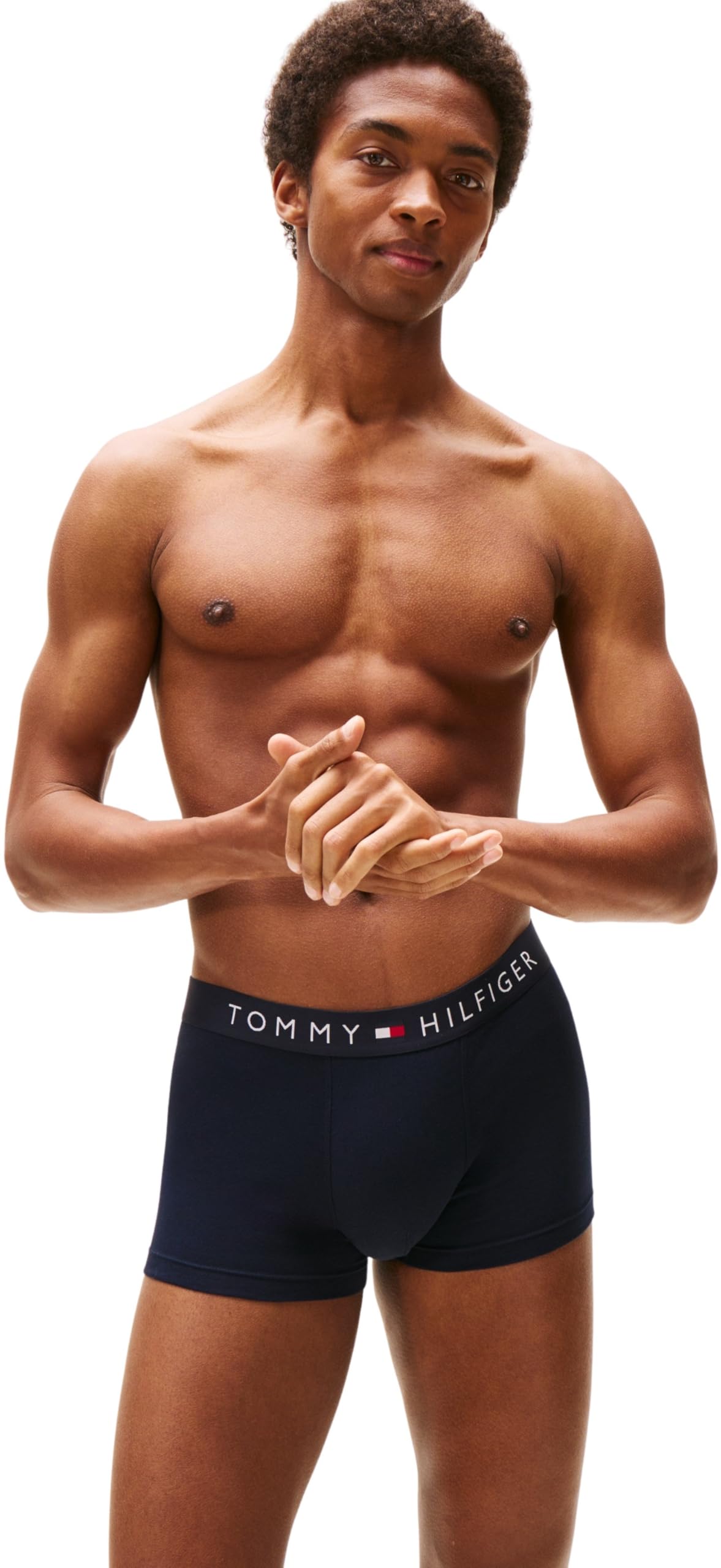 Tommy Hilfiger Boxers Longs Lot de 3 Homme avec Ceinture à Motif Logo