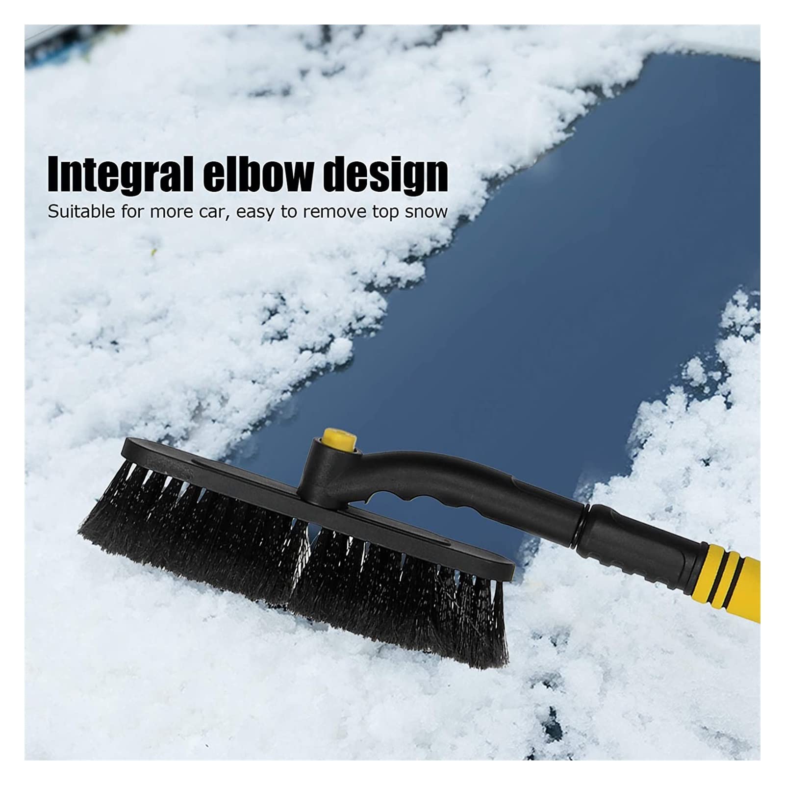 Raschietto di Ghiaccio Seacanl, Spazzola di Neve, allungabile per Auto (Blu) (Color : Yellow)