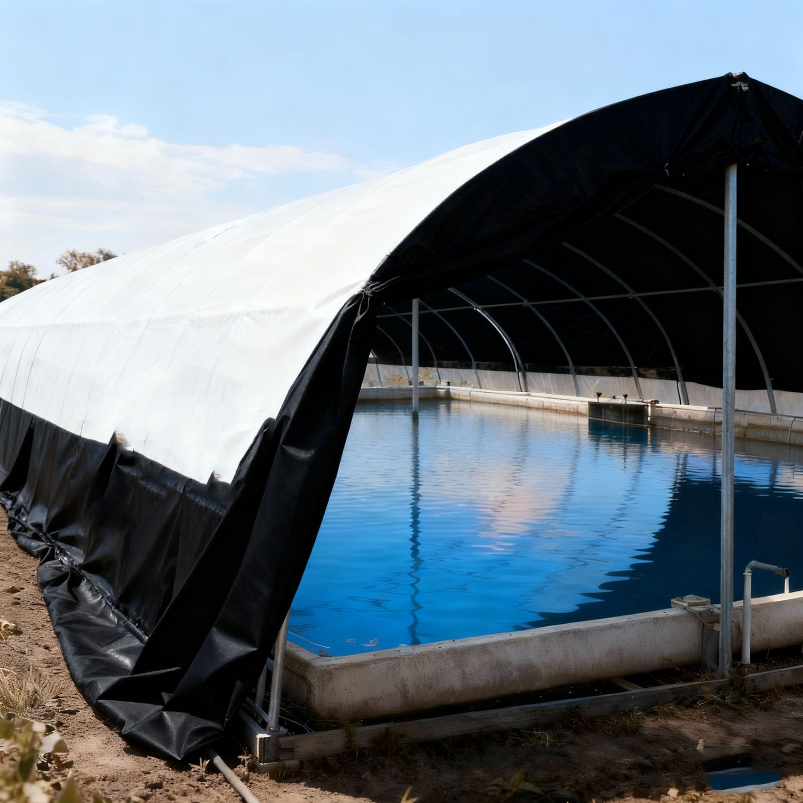 Film per Serre Bianchi e Neri, Film plastico Impermeabile Spesso, Teloni plastico Oscurante per coperture agricole e Giardini(Size:3x10m)