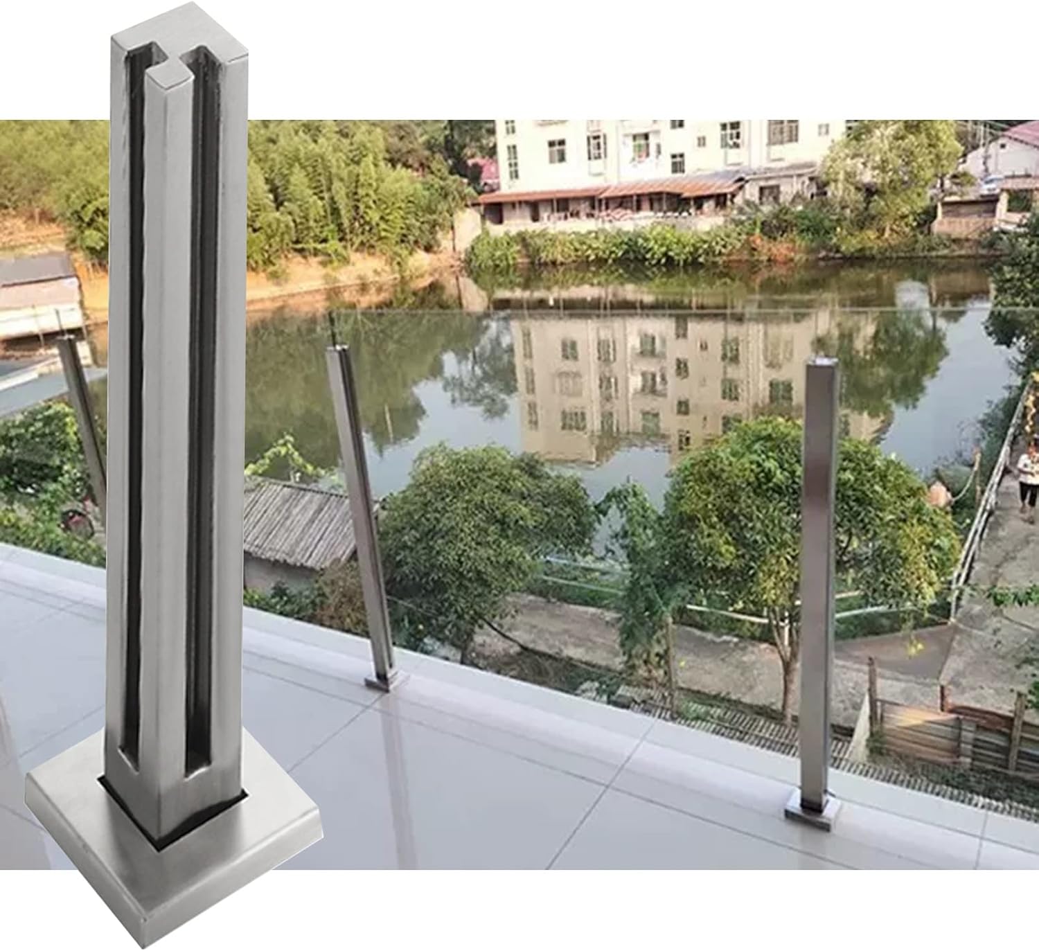 Clear View Landscape Fencing Post for Glass Panels 812MM(3