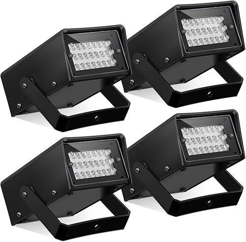 Vista 10 de Treela Paquete de 4 luces estroboscópicas para fiesta, luz estroboscópica LED brillante de escenario, mini luces de fiesta, control de velocidad