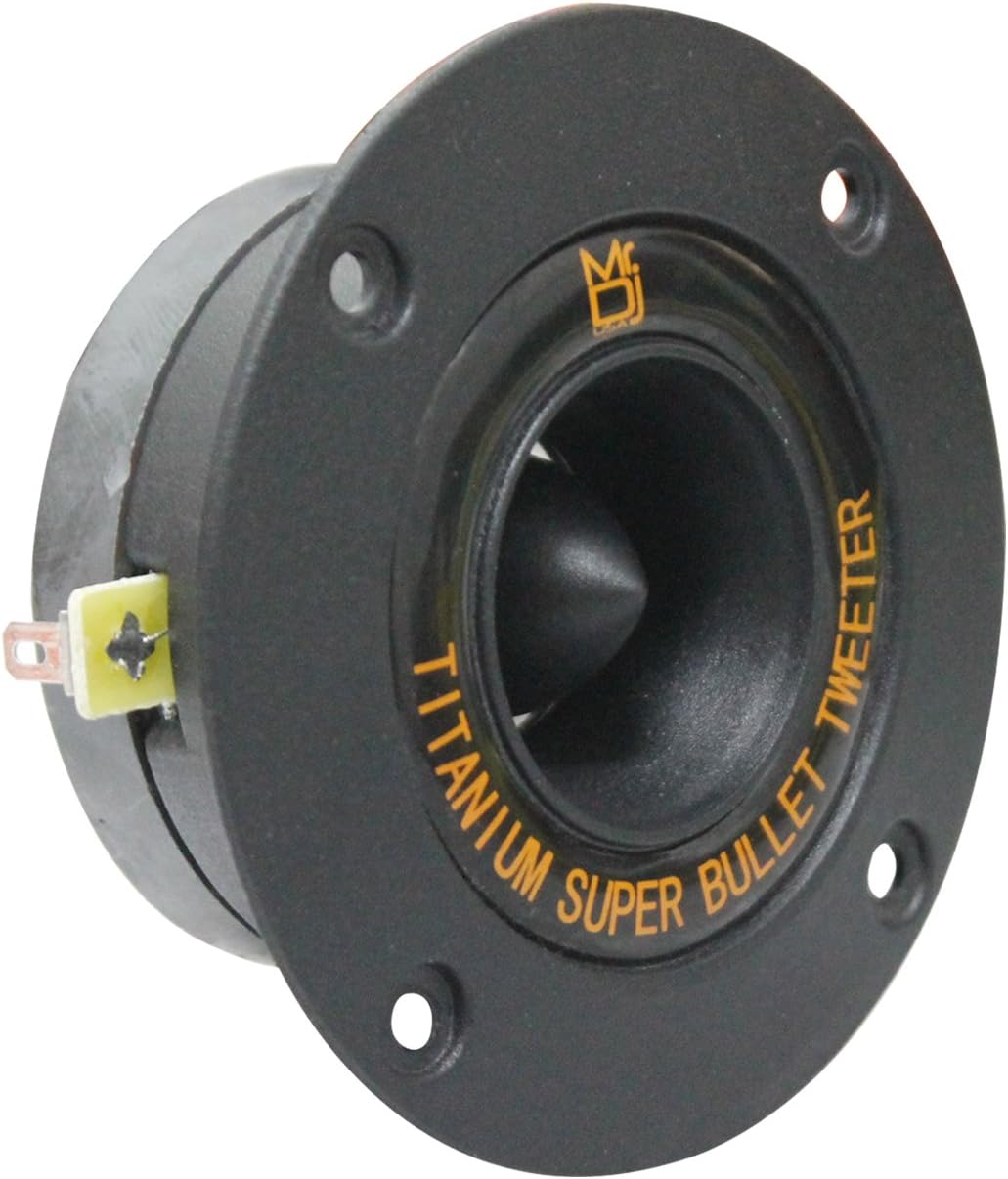 Mr. Dj HDT800B Pair 4-Inch Titanium Bullet High Compression Tweeter
