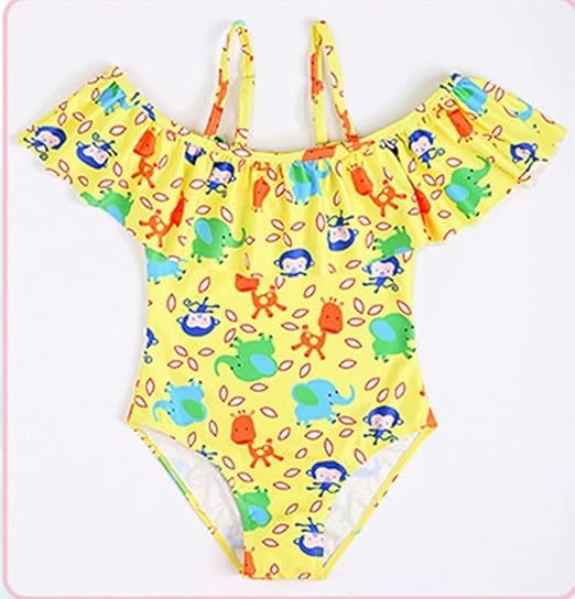 Amazon Co Jp Amiggoo 水着 キッズ 子供用服 動物柄 水泳授業 練習用 ビキニ 女の子用 水着 スイムウエア ワンピース 水遊び 海水浴 プールデビュー 競技用 幼稚園 保育園用 服 ファッション小物